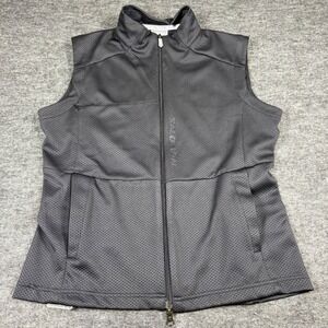 Salomon Womens Vest Black Full Zip Sleeveless Lightweight Athletic Sz L G